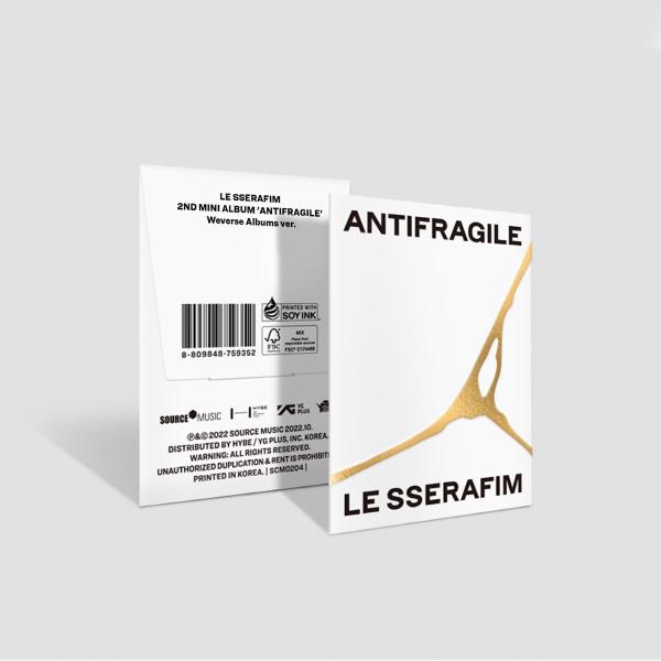 LE SSERAFIM - 2nd Mini Album [ANTIFRAGILE] (Compact, Weverse Ver.) (Random)